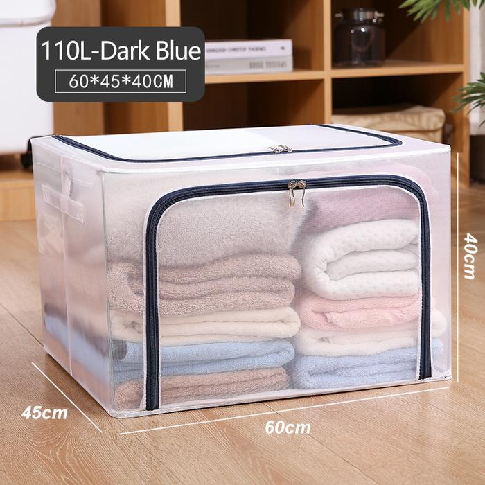 Storage Box Multifungsi Frame Baja Baju Penyimpanan tahan air 110L