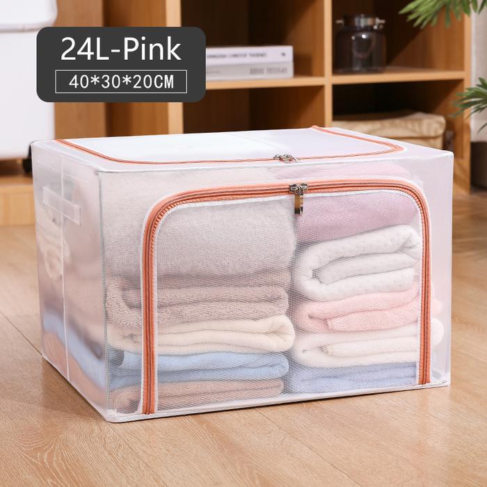 Storage Box Multifungsi Frame Baja Baju Penyimpanan tahan air 24L