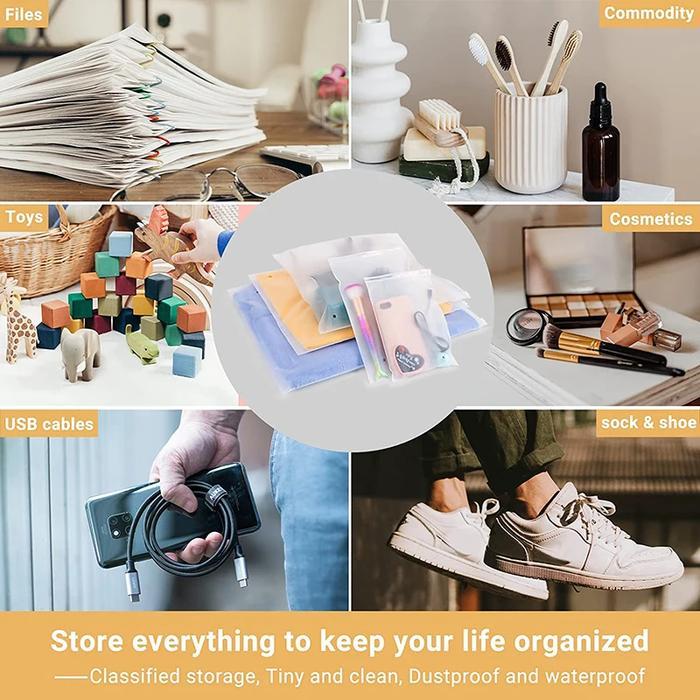 Zipper Zip Lock Pouch Storage Plastik Doff Wadah Tempat Penyimpanan Barang Multifungsi Serbaguna