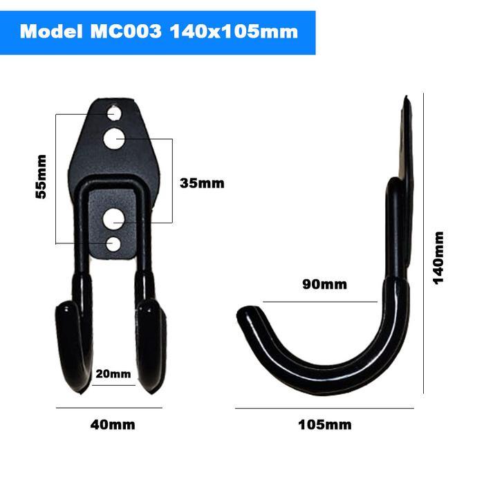 Gantungan Serbaguna - Gantungan Sepeda Dinding Multifungsi Wall Hook Storage