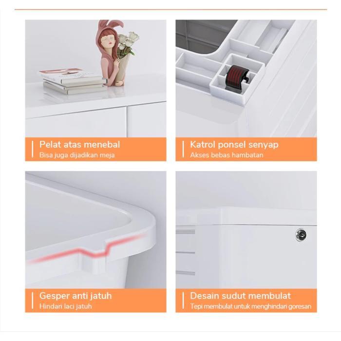Lemari Plastik Susun Bear 4 Dan 5 Tingkat Tempat Penyimpanan Laci Multifungsi Lemari Pakaian Anak Ada Kunci Storage Box