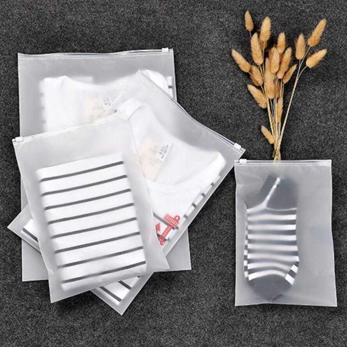 Zipper Zip Lock Pouch Storage Plastik Doff Wadah Tempat Penyimpanan Barang Multifungsi Serbaguna